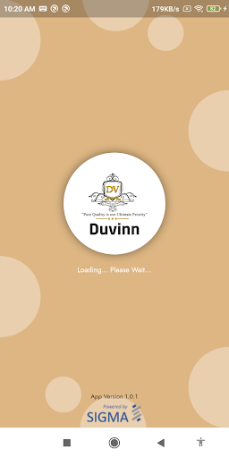 Android application Duvinn Sales Order screenshort