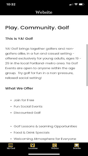 YA! Golf Screen 2