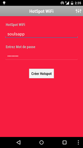 Aperçu de l'application