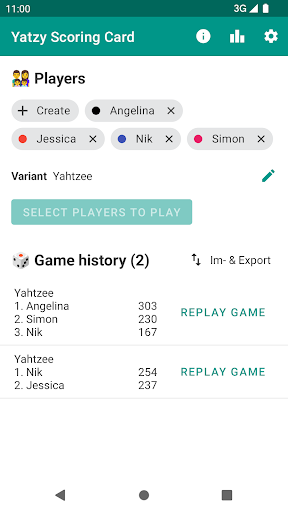 Yatzy Scoring Card for Yahtzee Screenshot 1 - AppWisp.com
