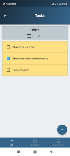 Tasks Screen 2