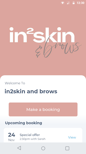 Android application in2skin and brows screenshort