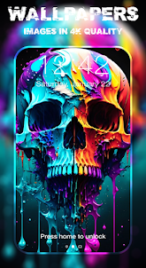 Color Skull Wallpaper