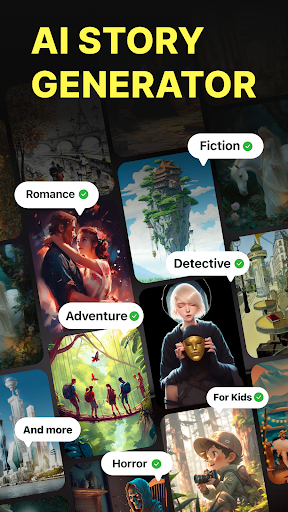 Android application AI Story Generator Novel Maker screenshort