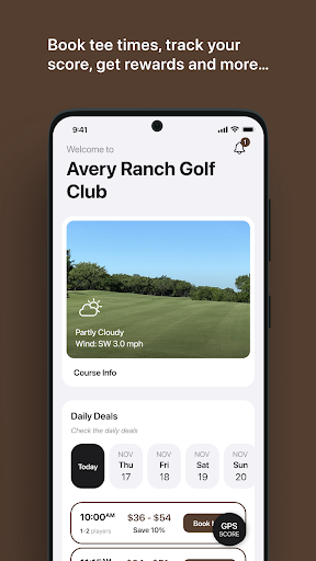 Android application Avery Ranch Golf Club screenshort
