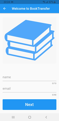 Android application BookTransfer screenshort