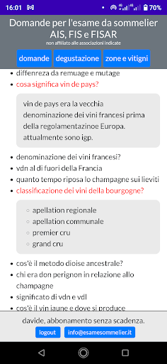 Domande Esame Sommelier Screen 2