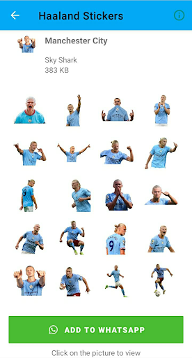 Android application Haaland Stickers screenshort