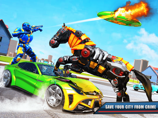 Police Horse Robot Car Transform Game