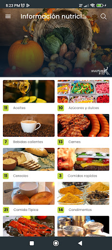 Android application Nutrición y salud screenshort