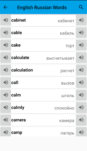 English Russian Words Screen 3
