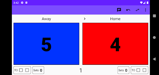 Android application Easy Volleyball Scorekeeper screenshort