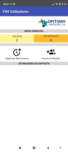 OP(TI)MA FNX Estibadores Screen 2