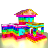Houses Magnet World 3D - Build by Magnetic Balls icon