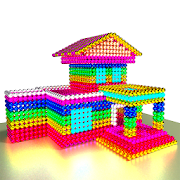 Houses Magnet World 3D - Build by Magnetic Balls