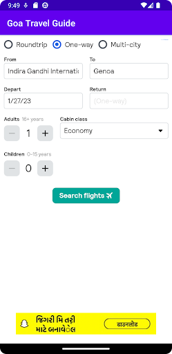 Android application Goa Travel Mate screenshort