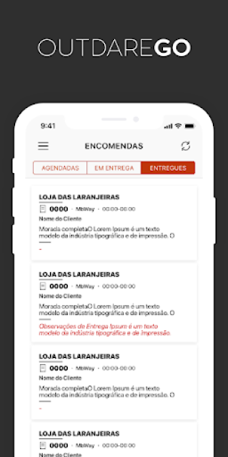 OutdareGo Delivery Screen 2