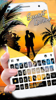 screenshot of Lovers at Sunset Beach Keyboard Theme