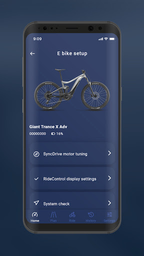 RideControl App Screen 2