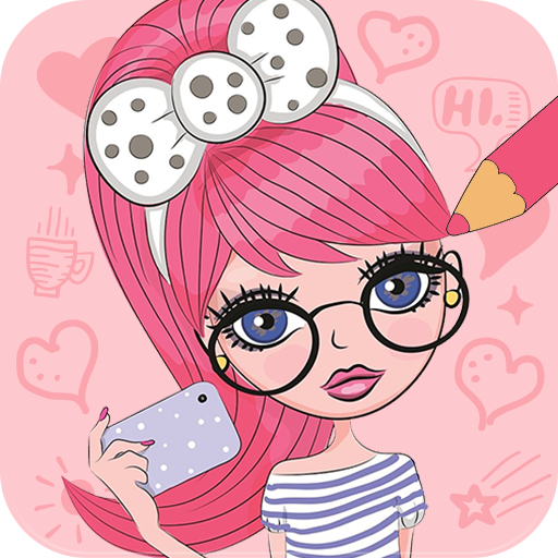 Girls Fashion Coloring Book logo