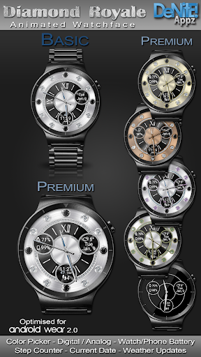 Android application Diamond Royale HD Watch Face screenshort