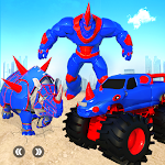 Cover Image of Download Rhino Robot Monster Truck Transform Robot Games 3 APK