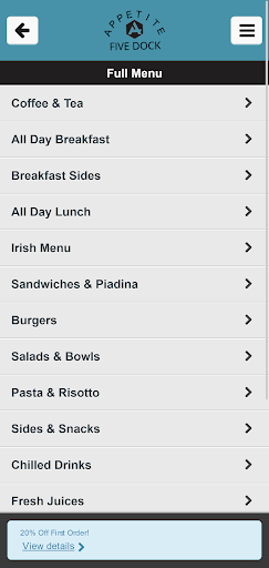 Appetite Five Dock Screen 3