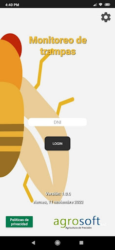 Android application Monitoreo trampas ST screenshort