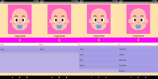 Babynamen Finder Screen 2