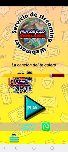 Android application MundoRadio screenshort