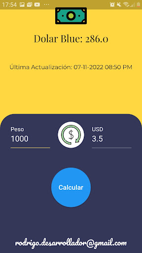 Android application Dolar Blue Calculadora screenshort