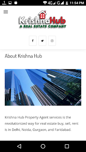Krishna Hub - a real estate co Screen 3