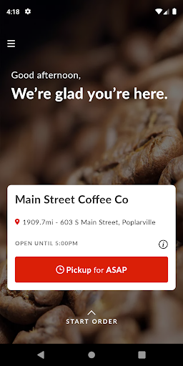 Main St. Coffee Co. Screen 2