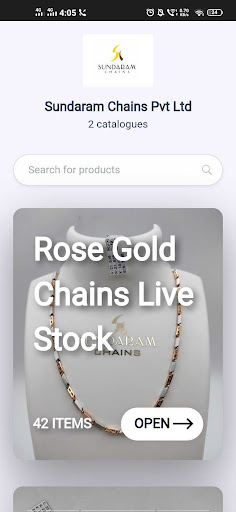 Android application Sundaram Chains screenshort
