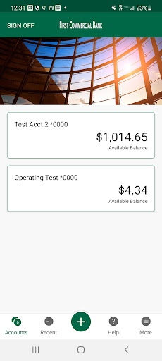 FCB Treasury Management Screen 2