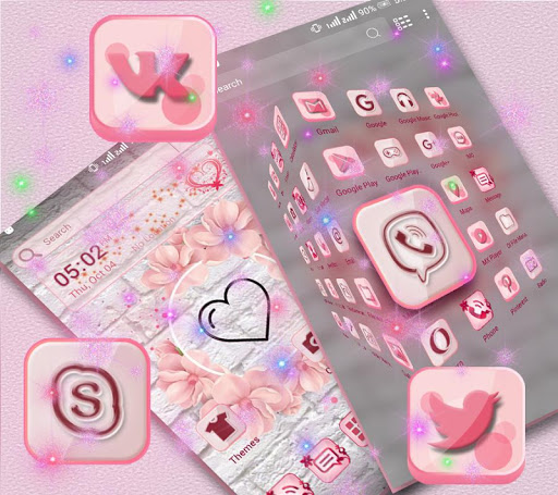 Heart Love Launcher Theme Screen 2