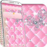 pink diamond butterfly theme icon