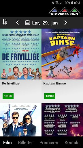 Android application Klovborg Kino 1-2-3 screenshort