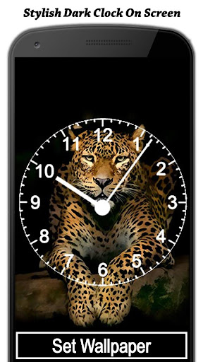 Dark Clock On Screen Live Wall