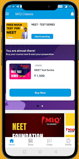 Android application MiQ Classes screenshort