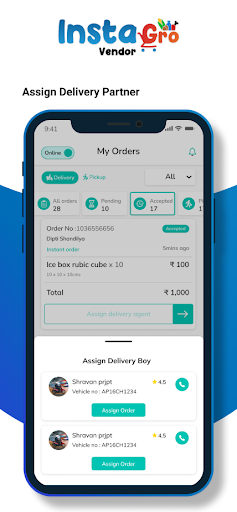 InstaGro Vendor Screen 2