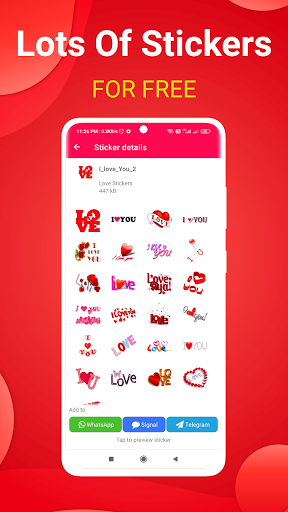 Love Stickers For Signal, WhatsApp  Telegram