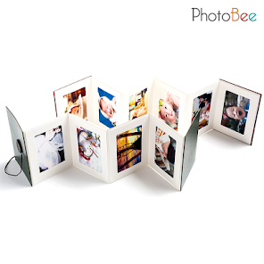 Photo Printer Set with 48 Sheets of Sticky Backed Photo Paper, 30 Sparkling Frames, 1 Metal Photo Tree with Clips PhotoBee Portable Sticker Photo Printer Party Package Pink 