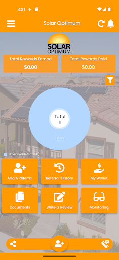 Solar Optimum App Screen 3