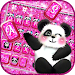 Hot Pink Panda keyboard Theme