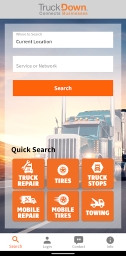 Android application TruckDown Search screenshort