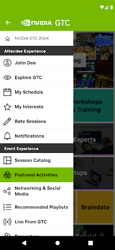 Android application NVIDIA GTC screenshort