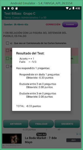 Batería exámenes IVAP Screen 3
