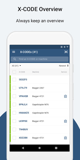 X-CODE Manager Screen 2