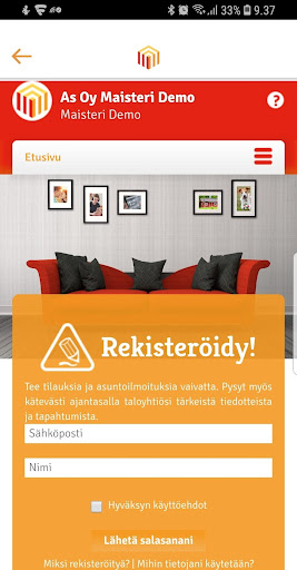 Android application Asunto Maisteri screenshort